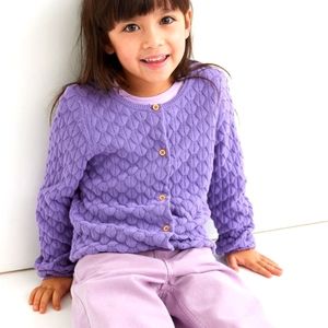 French Connection Purple Kids Knit Cardigan